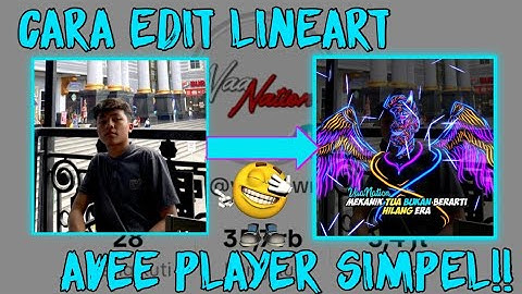 cara simpel gambar line art avee player!