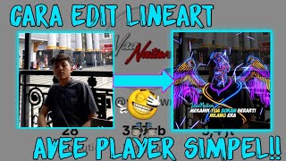 cara simpel gambar line art avee player!