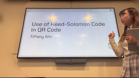 MIT PRIMES Presentation on Reed Solomon Code and its use on QR codes