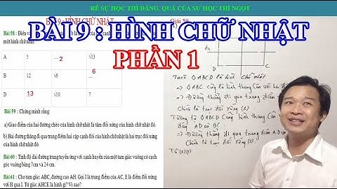 TOÁN 8 - BÀI 9 : HÌNH CHỮ NHẬT ( phần 1 )