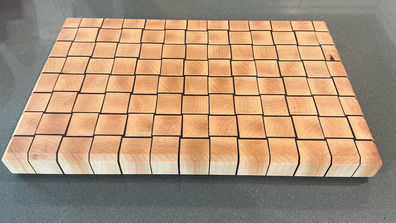Cutting Board Pattern Tutorial Basket Weave Pattern End Grain Cutting Board - YouTube