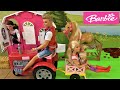 Barbie Busy Vet Clinic and Princess Bell Farm Story with Barbie and Ken Helping Sick Pets, Puppies