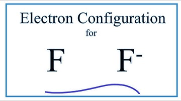 F- Electron Configuration (Fluoride Ion)