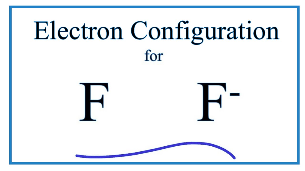 F- Electron Configuration (Fluoride Ion) - YouTube