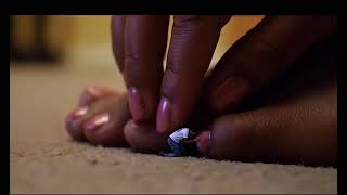 Tiny Man Worships The Beautiful Feet Of A Giant Goddess