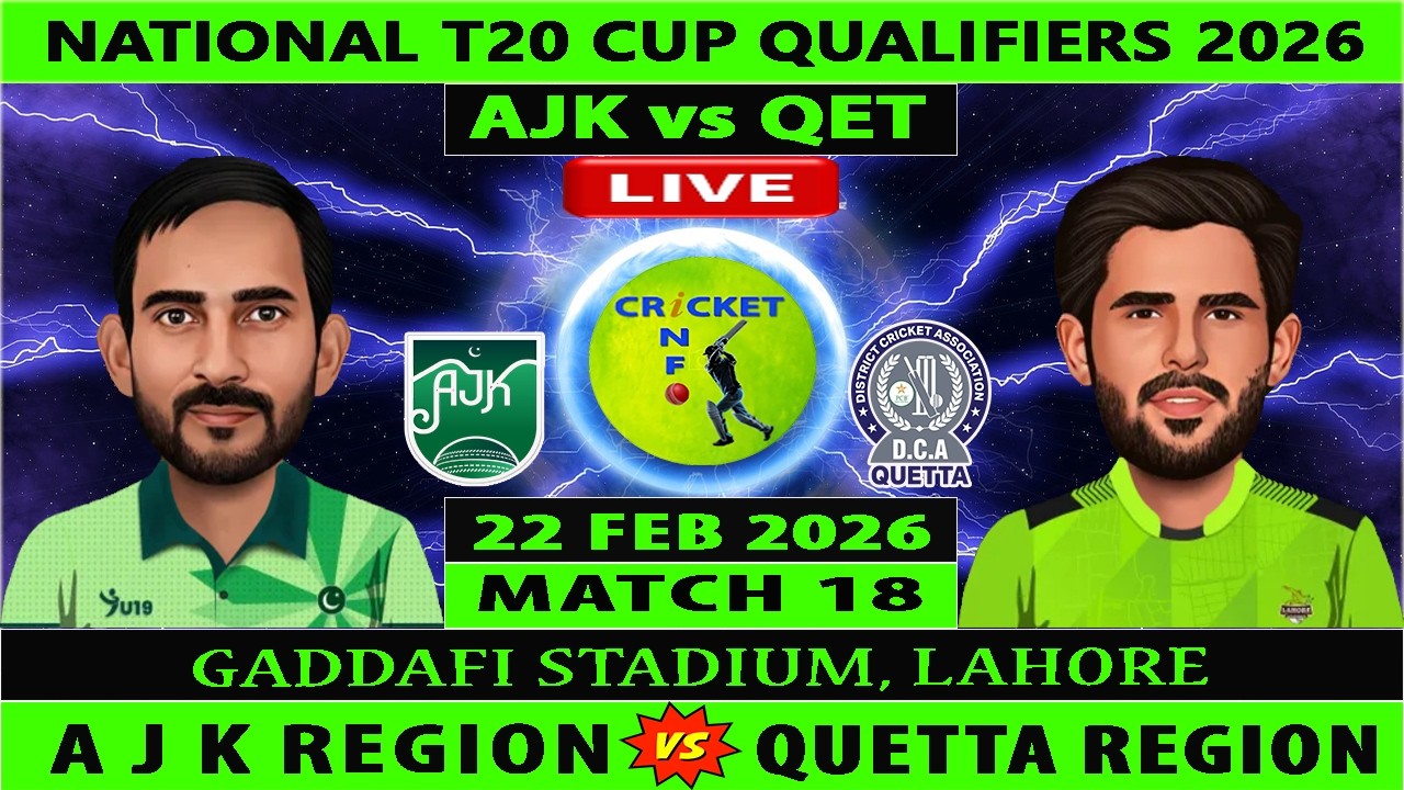 AJK Region vs Quetta | AJK vs QET | 18th Match of National T20 Cup Qualifiers 2026 | QUE vs AJK
