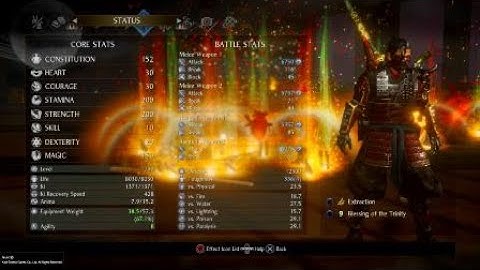 Nioh 2 Testing the Damage output
