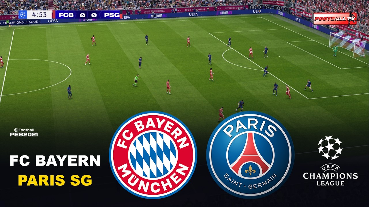 🔴Bayern Munich vs PSG - UEFA Champions League 2026 | Pes 21 Video Game Simulation