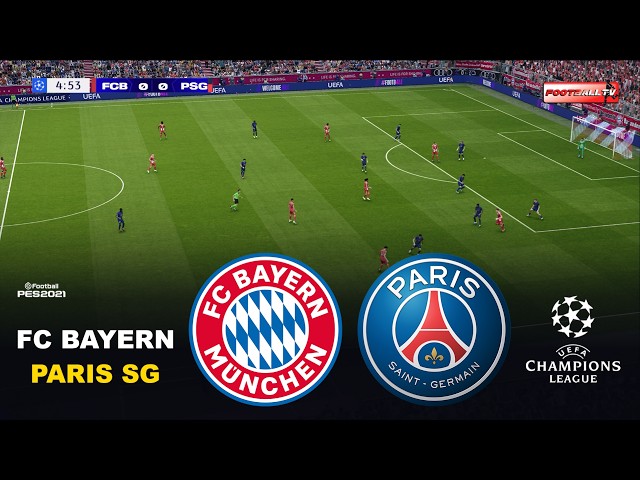 🔴Bayern Munich vs PSG - UEFA Champions League 2026 | Pes 21 Video Game Simulation