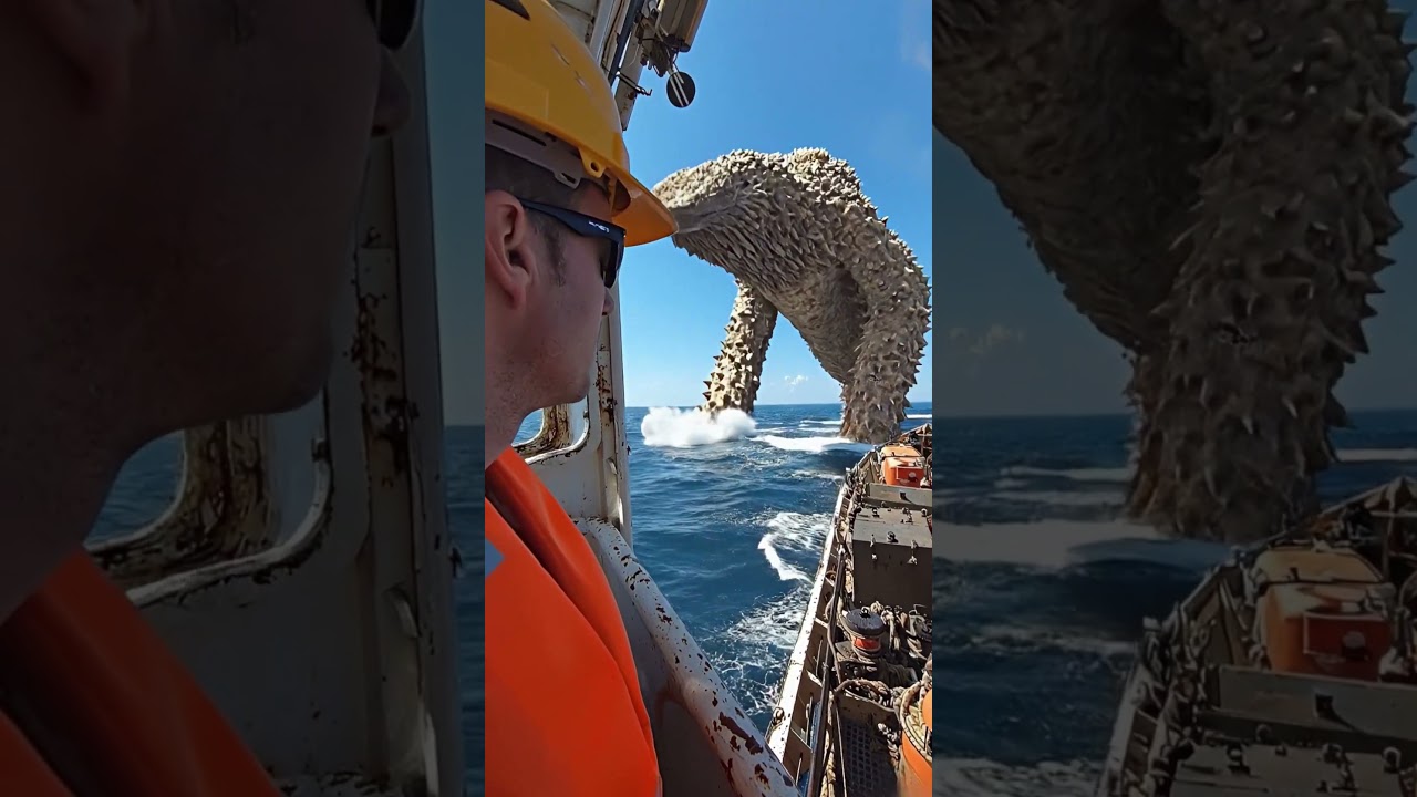 Неизвестное существе в проливе Карские Ворота. Это морской тролль?