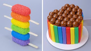 Oddly Satisfying Rainbow Chocolate Cake Ideas | Chocolate Cake Tutorials | So Yummy Cake Hacks