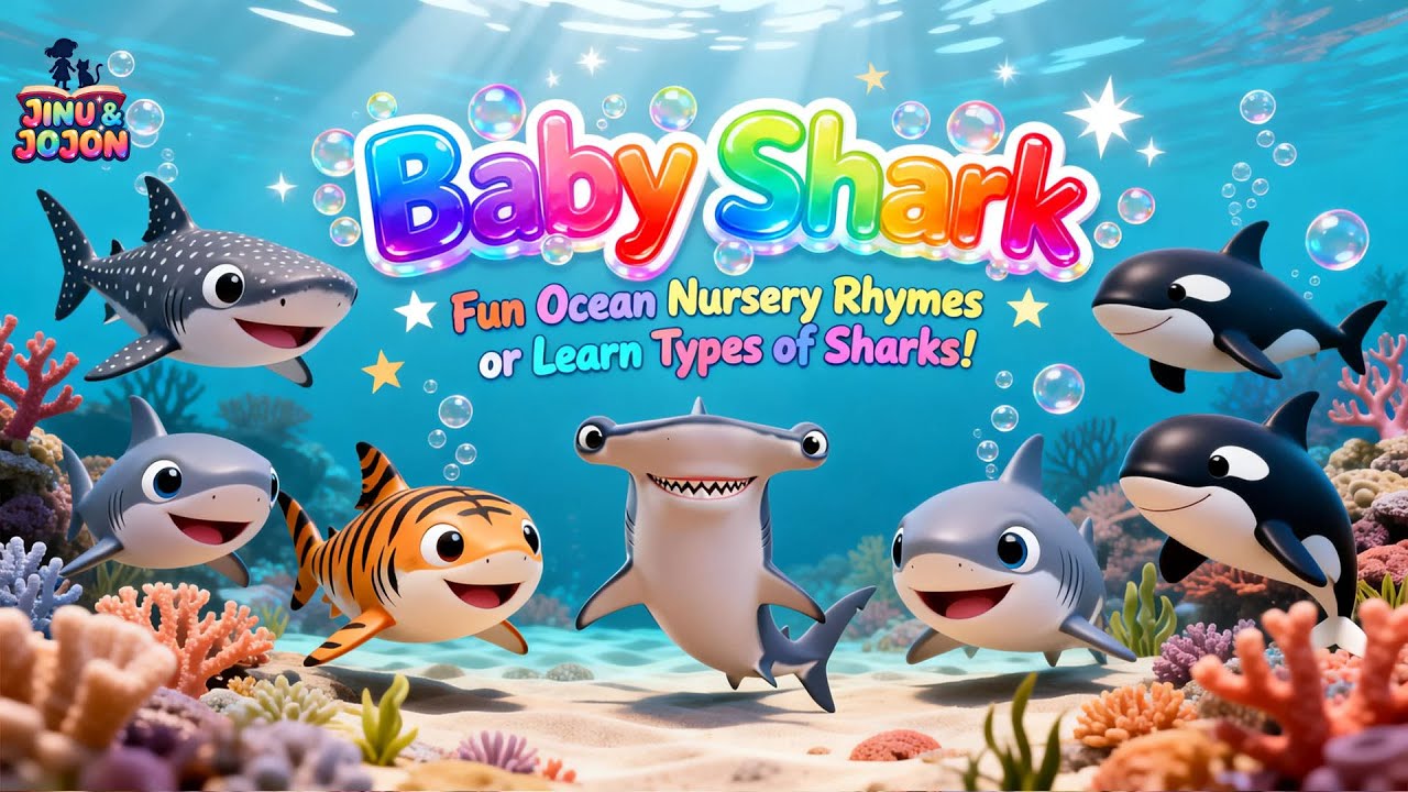 Baby Shark Nursery Rhymes Makes Learning Types of Sharks Fun 🦈🎉
