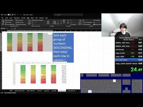 Excel Obstacle Course Level 2 27.94 (Current World Record)