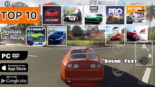 Top 10 Realistic Racing Games | SUPRA MK4 Sound Test | Android/iOS/PC | Best Car Racing Games 2023