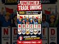 FUNCTIONS OF TRADE UNIONS | Easy Mnemonic Trick for Students #studytips  @learnforsuccess134