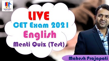 CET Exam 2021 | 10th English Test | Mahesh Prajapati