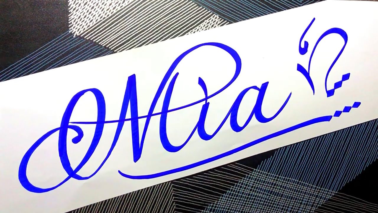 Mia Name Signature Calligraphy Status | #signature #cursivewriting