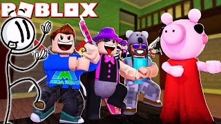 ROBLOX YOUTUBERS DISTRACT PIGGY WITH HENRY STICKMIN DANCE!