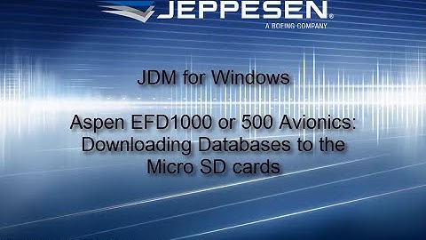 JDM for Windows: Downloading Data for Programming to Aspen EFD Series Avionics