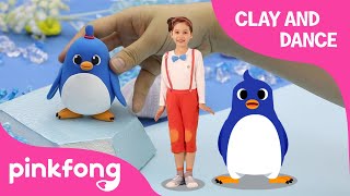 the penguin dance and make penguin with clay clay and dance pinkfong songs for children