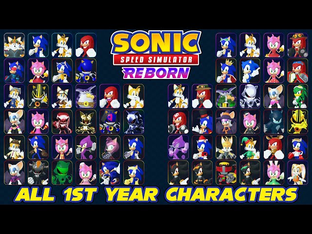 Playing as Every Character in Sonic Speed Simulator! (1 Year Anniversary  Recap) 