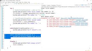 Java 54: Using finally in try-catch-statements