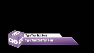 Lower Thirds with 3D Cube Logo