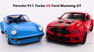 Porsche vs Ford Mustang | Restoration Porsche 911 Turbo vs Ford Mustang GT Abandoned | Model Cars