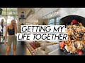 GETTING MY LIFE TOGETHER VLOG | reset routine, huge grocery haul, puppy haul, planning for the week!