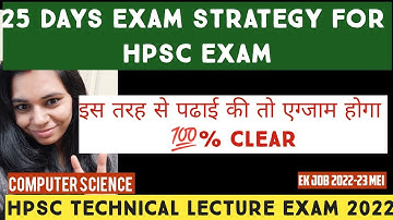 25 days exam strategy for HPSC TECHNICAL COMPUTER ENGINEERING EXAM || full syllabus|| NS CLASSES