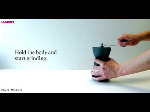 Hario Ceramic Coffee Grinder Instructions - How to Use วิธีใช้ เครื่องบด กาแฟ มือหมุน ฮาริโอ