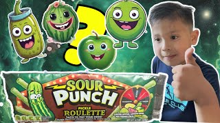 Sour Punch Straws Pickle Roulette- Which will we get?? #candy #family #review #family #subscribe