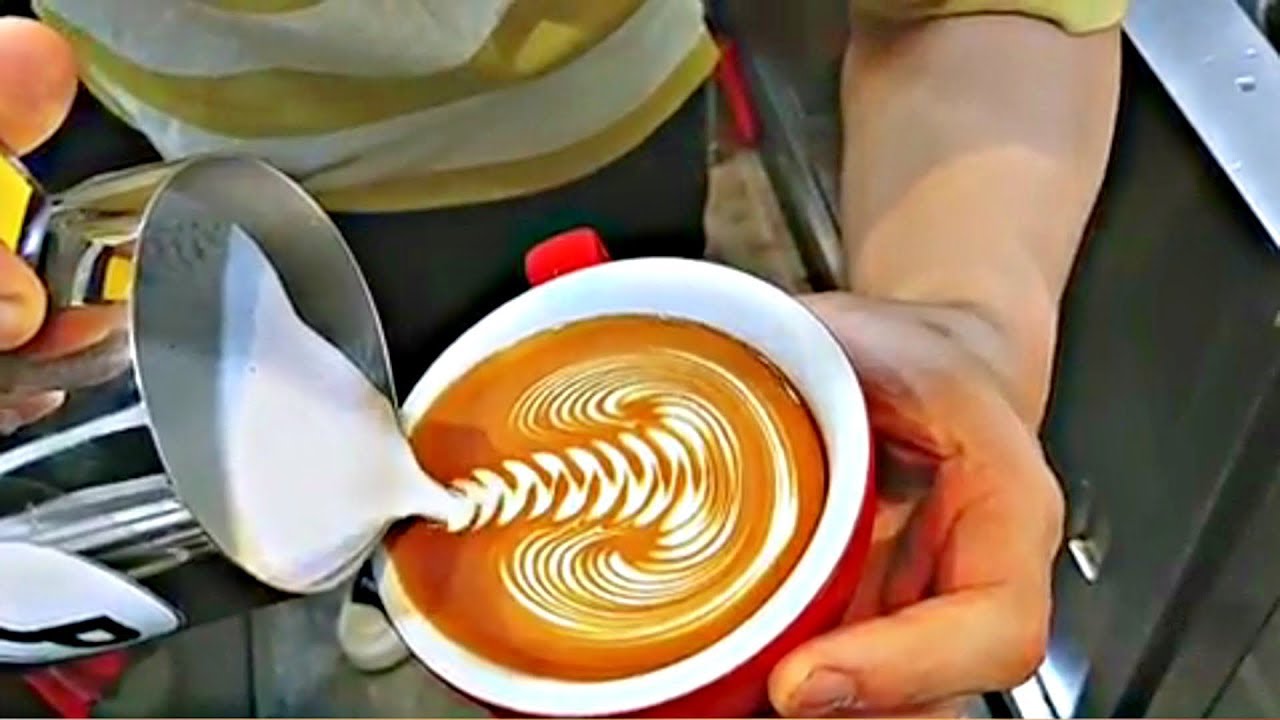 Amazing Barista Latte Art Training Compilation! ( Very Satisfying