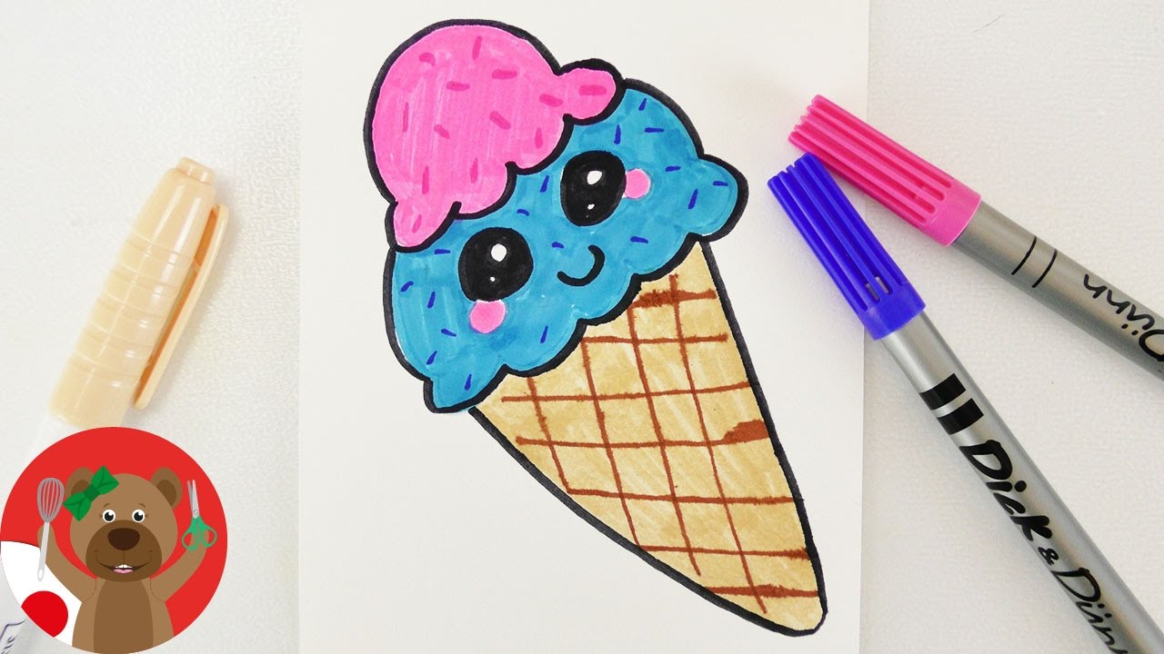 かわいいアイスクリームの絵の描き方 Youtube
