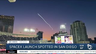 SpaceX rocket launch spotted in night sky over San Diego