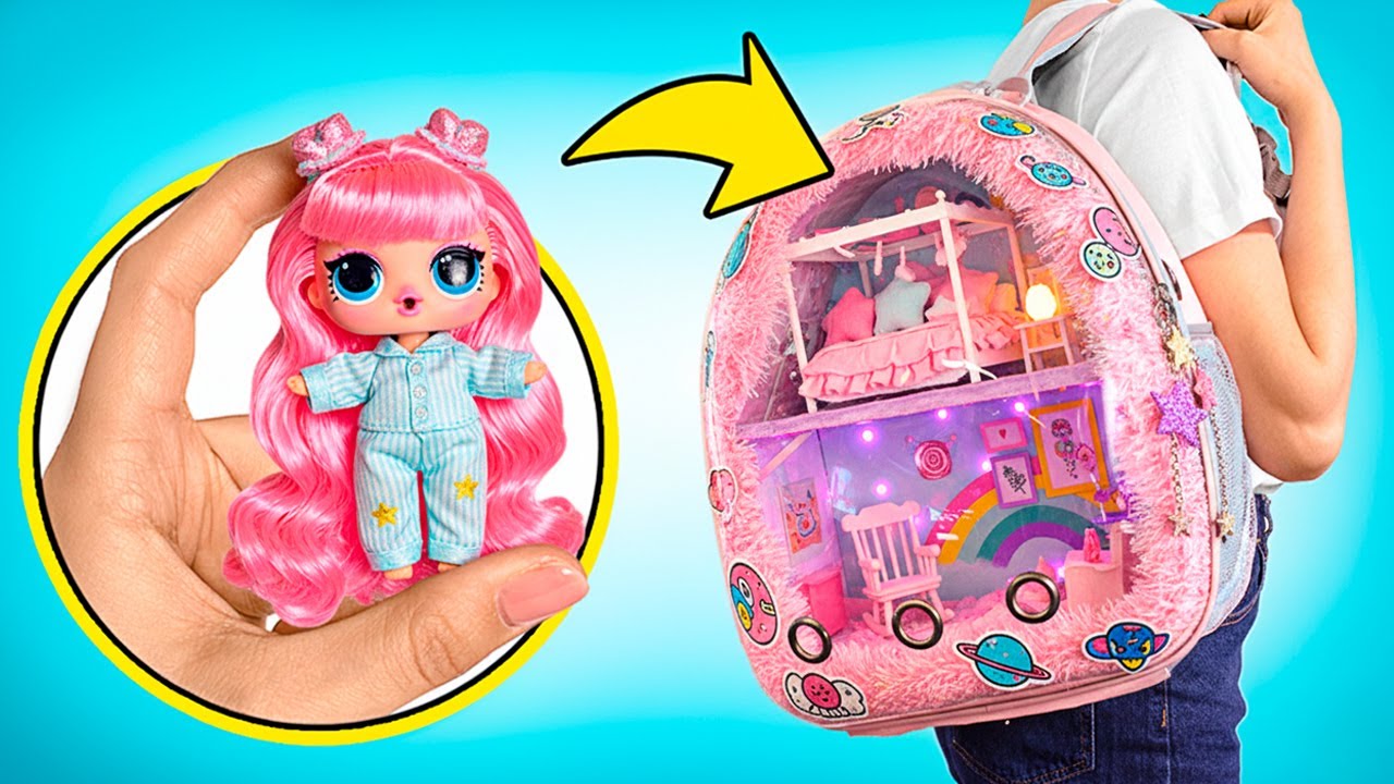 Как превратить рюкзак в домик LOL 🎒🏠 Мини DIY пошагово