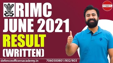 RIMC JUNE 2021 RESULT | WRITTEN | Detailed Analysis | Live🔴 | #DOA #RIMC #RMS #SAINIK