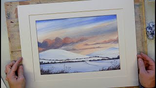 A 30 Minute Watercolour Painting, a Snowy Landscape