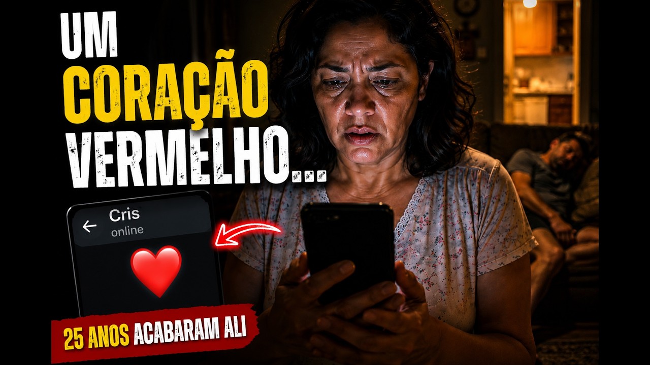 Um coração vermelho no ecrã do telemóvel dele. Só isso. Eram quase onze e meia da noite, ele dormia no sofá, a luz da cozinha acesa. Fiquei parada no meio do quarto escuro a olhar para aquele...