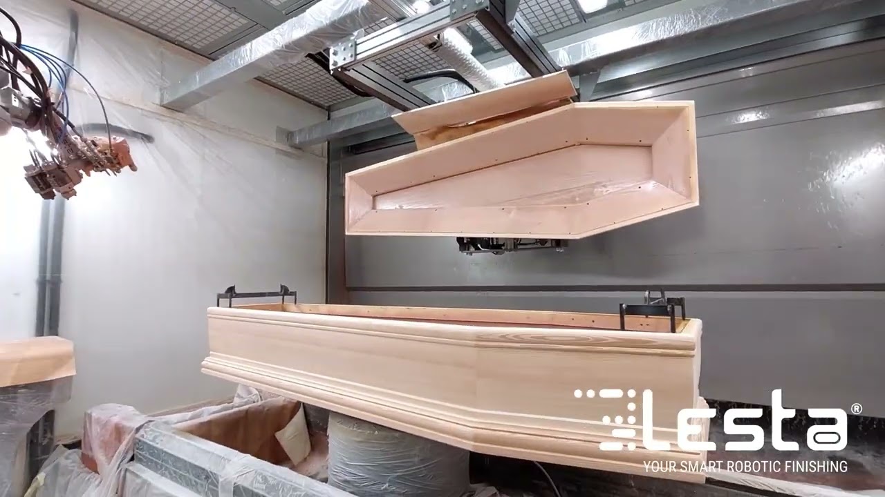 ROBOT per Verniciatura dei Cofani Funerari automatica (no code)