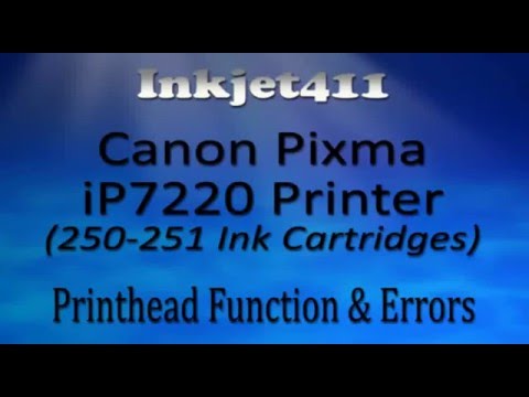 Canon Pixma iP7220 Printer Errors (250, 251 Ink Cartridges)