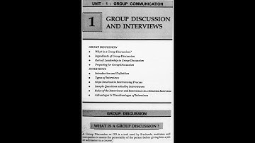 FYBCOM SEM-2 | BUSINESS COMMUNICATION MANAN PRAKASHAN NOTES|MODULE:1 GROUP DISSCUSION AND INTERVIEW