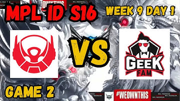 BIGETRON BY VITALITY VS GEEK FAM ID [GAME 2] REGULAR SEASON WEEK 9 DAY 1 #mplids16
