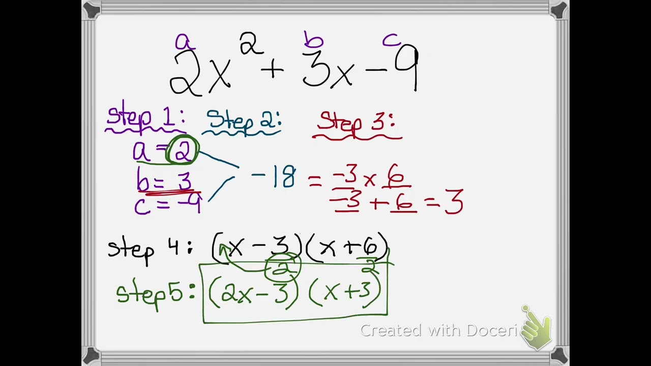 Factoring Trinomials (Bottom’s Up method) updated