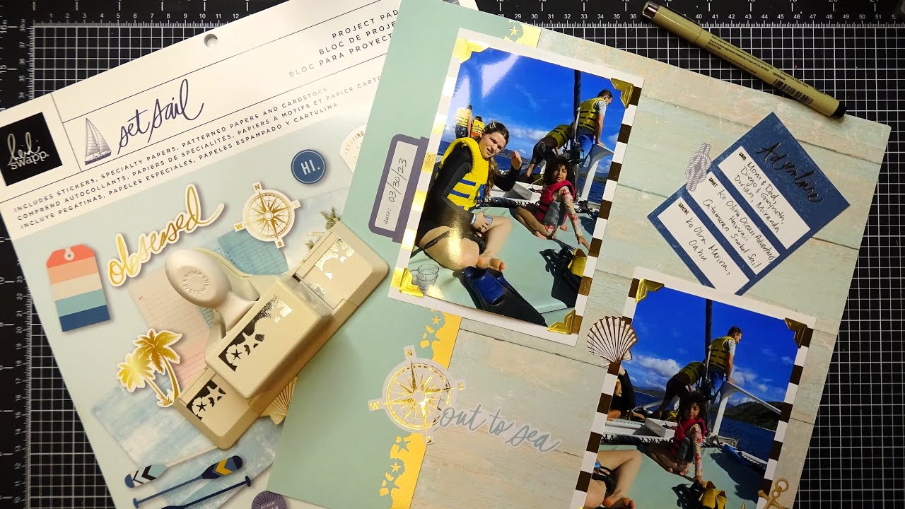 Scrap Your Stash: Simple Two Picture Layout with Punched Border! ft ...