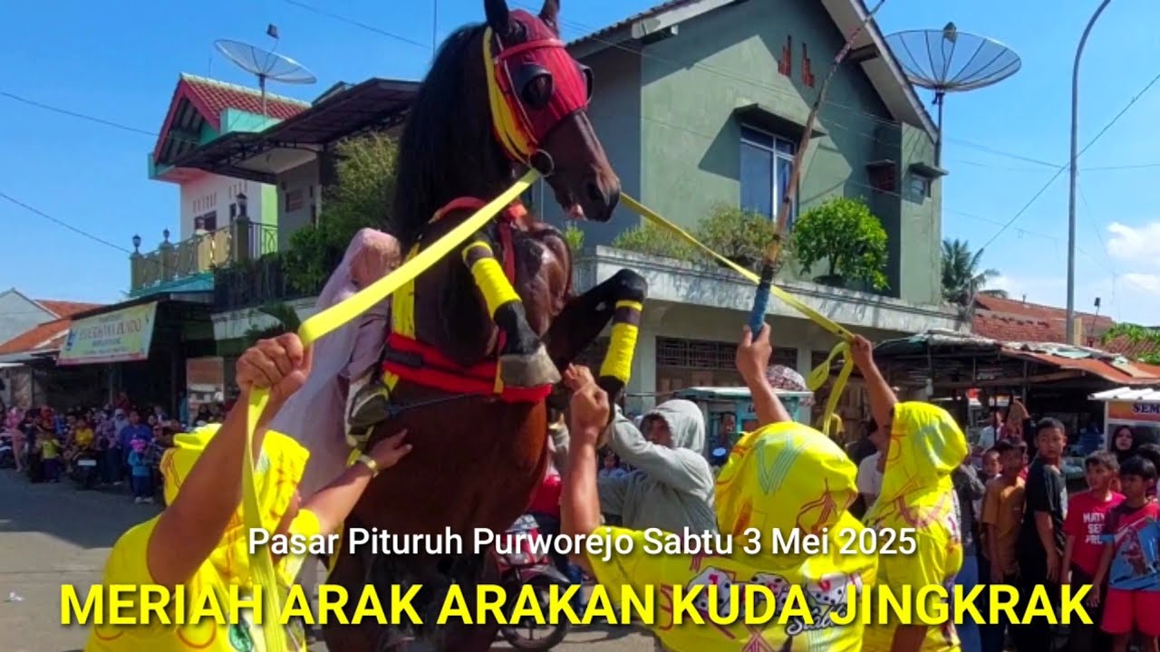 Meriah Start Arak arakan Kuda Jingkrak Masjid Al Irsyat Pasar Pituruh || Sab 3 Mei 2025
