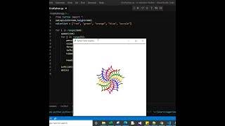 Colorful Design Using Python Turtle