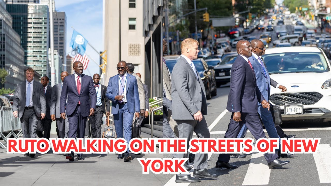 PRESIDENT RUTO WALKS ON THE STREETS OF NEW YORK WHILE HEADING TO THE UN ...