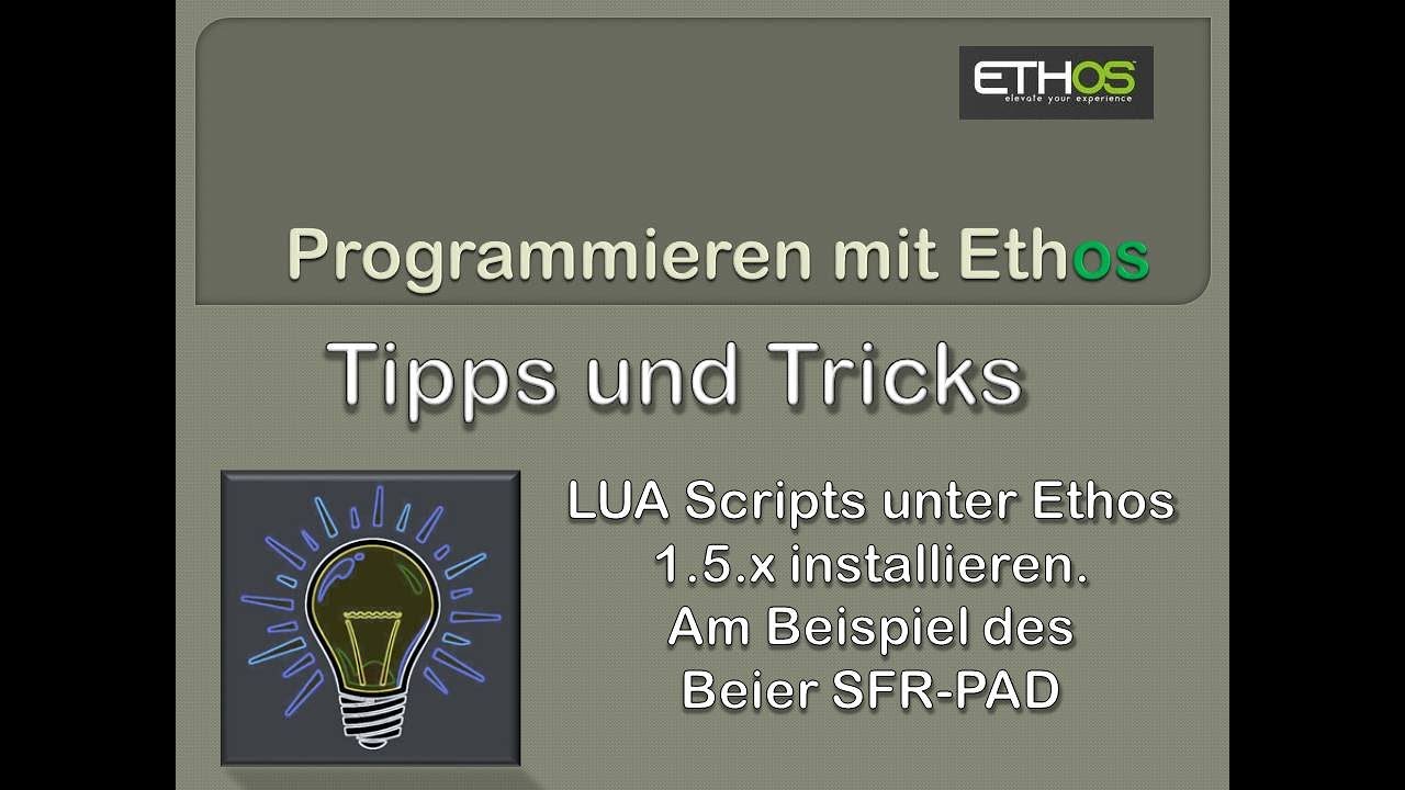 LUA Script unter Ethos 1.5.x installieren - YouTube