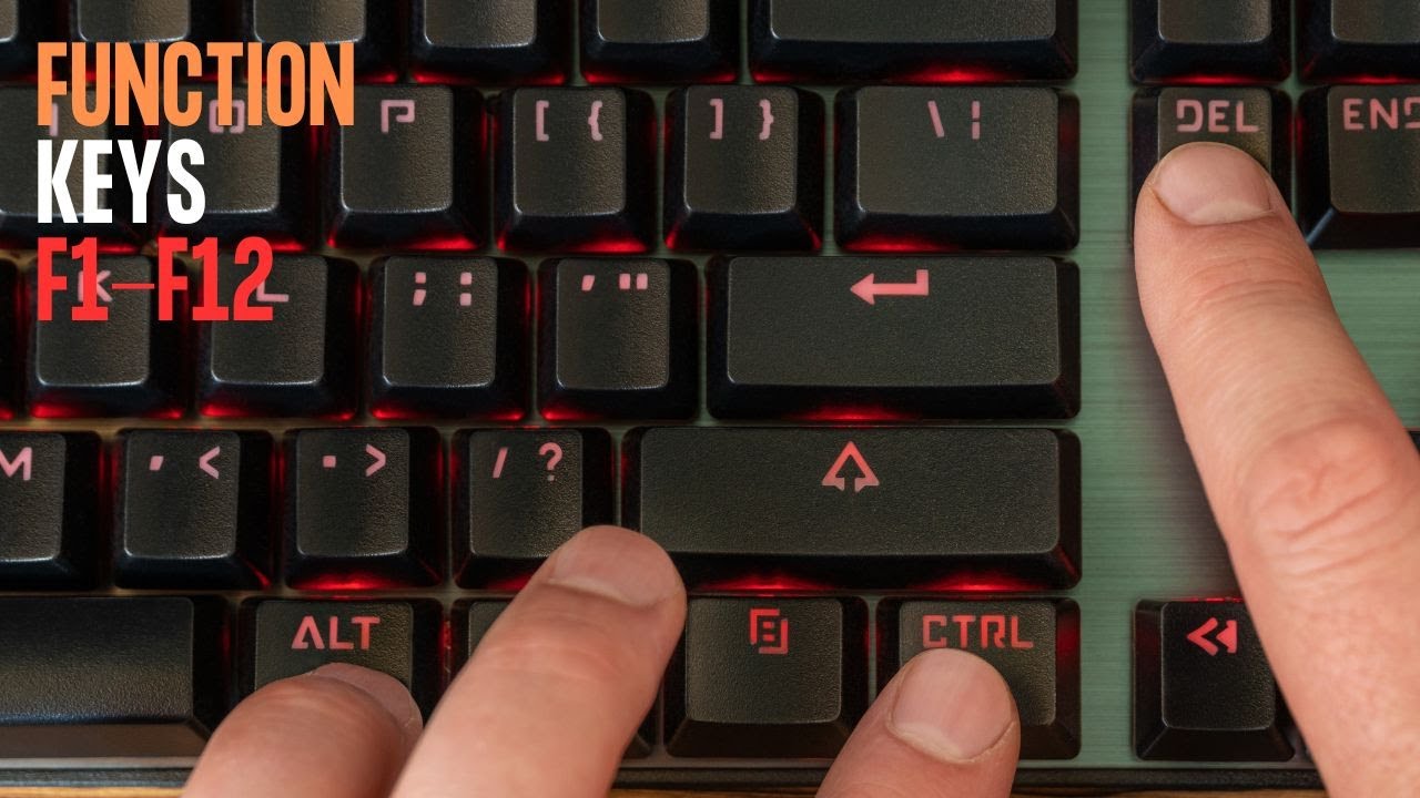 Shortcut Function keys, F1 to F12. computer shortcut keys